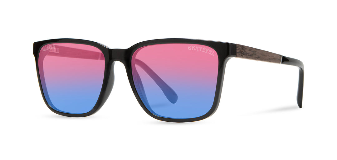 Black*Walnut*Basic Polarized Sunset + Black*Walnut*HD Plus Polarized Sunset + Black*Walnut*rx | CAMP Crag Black Grateful Dead Stealie Sunglasses