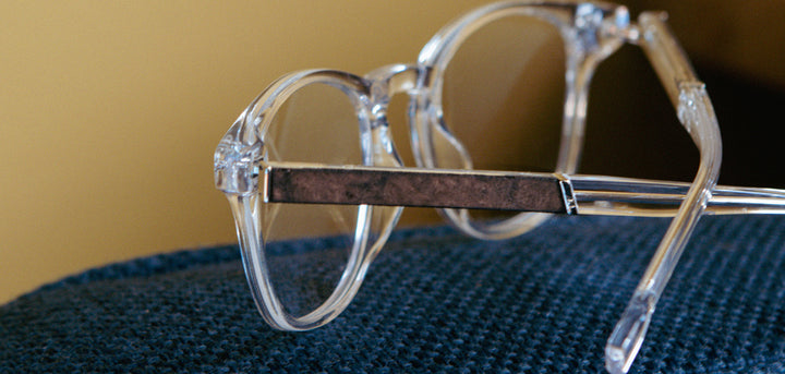 Crystal*Elm Burl*frames only | Shwood Douglas Acetate RX Eyeglasses Crystal