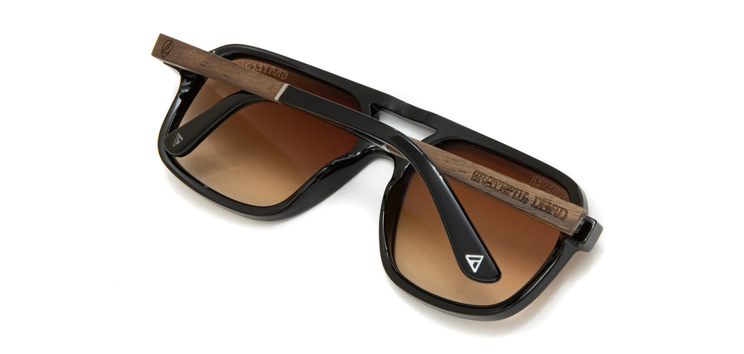 Black*Walnut*Basic Polarized Brown Fade + Black*Walnut*HD Plus Polarized Brown Fade + Black*Walnut*RX | CAMP Glacier Grateful Dead Stealie Sunglasses