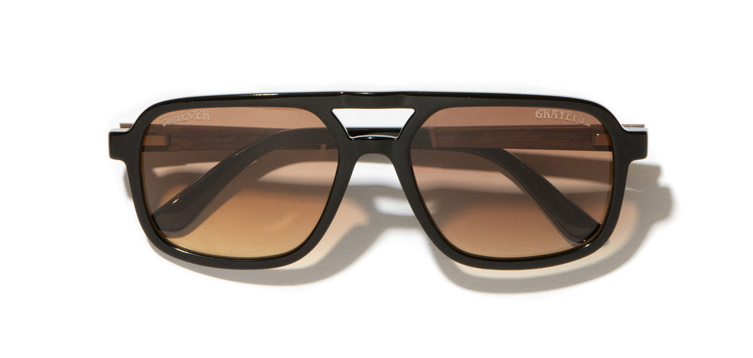 Black*Walnut*Basic Polarized Brown Fade + Black*Walnut*HD Plus Polarized Brown Fade + Black*Walnut*RX | CAMP Glacier Grateful Dead Stealie Sunglasses