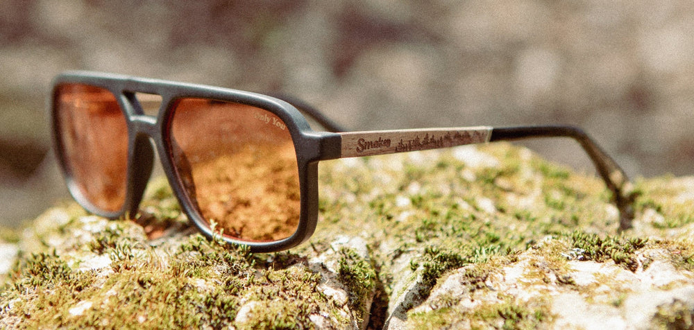 Matte Black*Walnut*Basic Polarized Amber + Matte Black*Walnut*HD Plus Polarized Amber + Matte Black*Walnut*RX | CAMP Glacier Matte Black Sunglasses