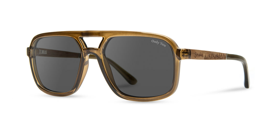 Moss*Walnut*HD Plus Polarized Grey | CAMP Glacier Moss Walnut Sunglasses
