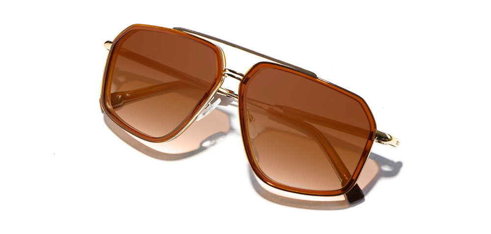 Rust*Mahogany*Brown Fade + Rust*Mahogany*Brown Fade Polarized | Shwood Keizer Acetate Sunglasses Rust