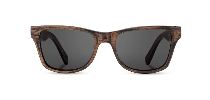 Distressed Dark Walnut*Grey + Distressed Dark Walnut*Grey Polarized | Shwood Canby Wood Sunglasses Distressed Dark Walnut