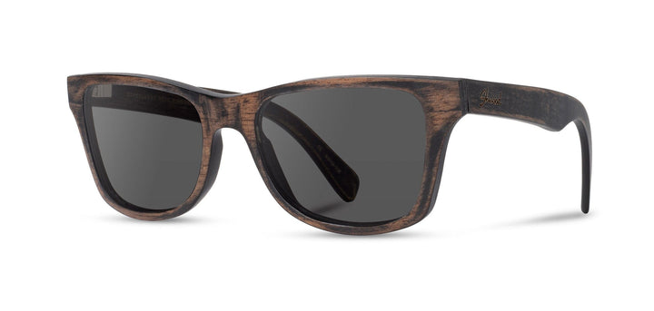 Distressed Dark Walnut*Grey + Distressed Dark Walnut*Grey Polarized | Shwood Canby Wood Sunglasses Distressed Dark Walnut
