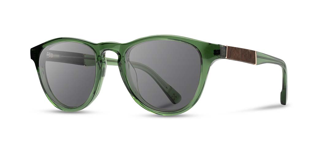 Emerald*Elm Burl*Grey + Emerald*Elm Burl*Grey Polarized | Shwood Francis Acetate Sunglasses Emerald