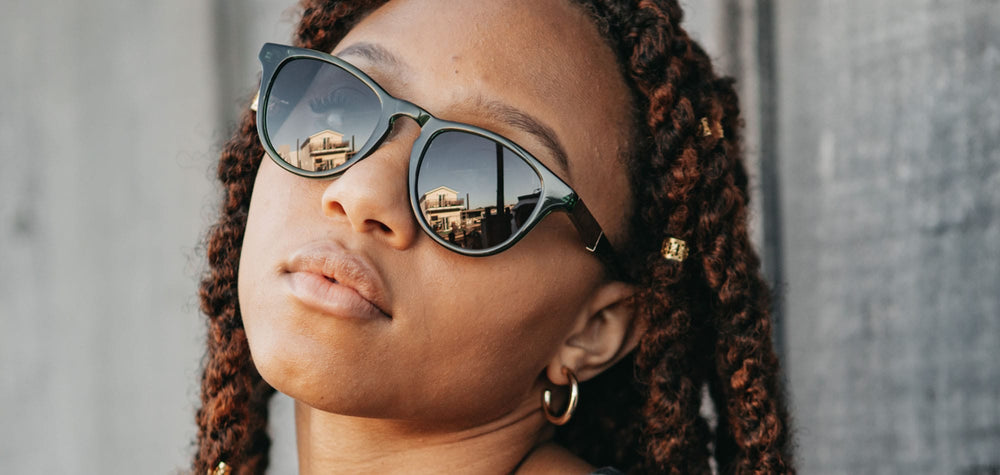 Emerald*Elm Burl*Grey + Emerald*Elm Burl*Grey Polarized | Shwood Francis Acetate Sunglasses Emerald