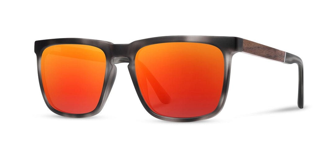 Matte Pearl Grey*Walnut*HD Plus Polarized Solar Flash | CAMP Ridge Matte Pearl Grey Sunglasses