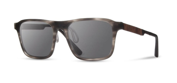 Matte Grey*Elm Burl*Lite Grey + Matte Grey*Elm Burl*Lite Plus Polarized Grey | Shwood Monroe ACTV Sunglasses Matte Grey