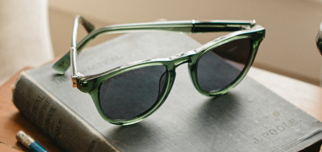 Emerald*Elm Burl*Grey + Emerald*Elm Burl*Grey Polarized | Shwood Francis Acetate Sunglasses Emerald
